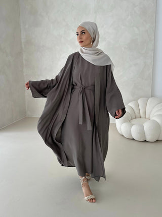 Abu Dhabi 2-Teiler Abaya GREY