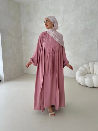 Layla Abaya 2-Teiler Rosa