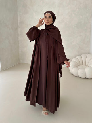 Layla Abaya 2-Teiler Braun