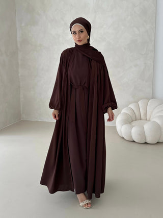 Layla Abaya 2-Teiler Braun