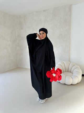 Saudi Jilbab One Piece BLACK