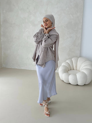 Aicha Kimono TAUPE mit MUSTER