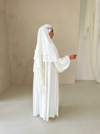 Moon Abaya White