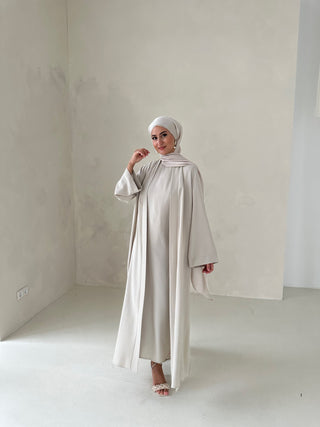 AYLA ABAYA 2-TEILER BEIGE