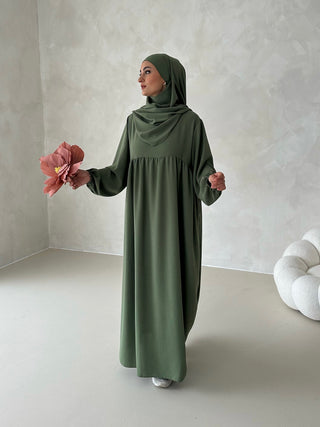 DAILY Abaya SET mit Khimar KHAKI