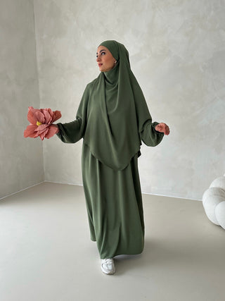 DAILY Abaya SET mit Khimar KHAKI