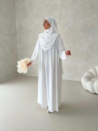 DAILY Abaya SET mit Khimar WHITE