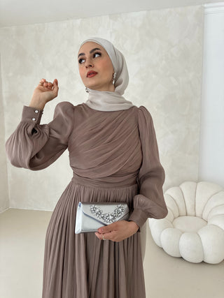 MASAL Abendkleid TAUPE