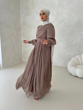 MASAL Abendkleid TAUPE