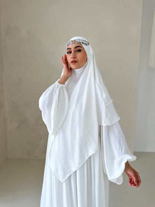 Khimar Zweilagig WHITE