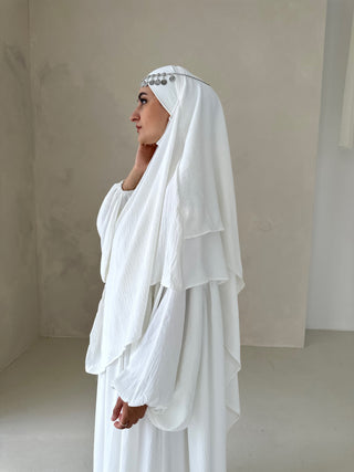 Khimar Zweilagig WHITE