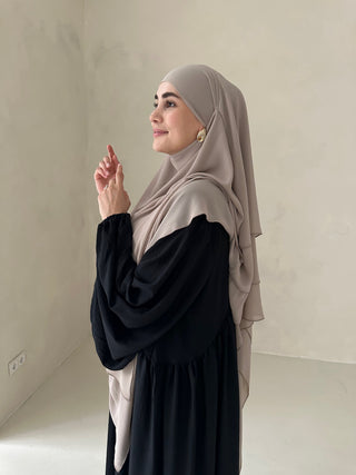 Khimar Dreilagig BEIGE