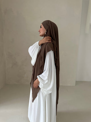 Khimar Dreilagig BRAUN