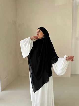 Khimar Dreilagig BLACK