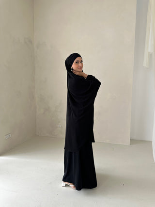 Khadijah Jilbab 2-Teiler BLAck