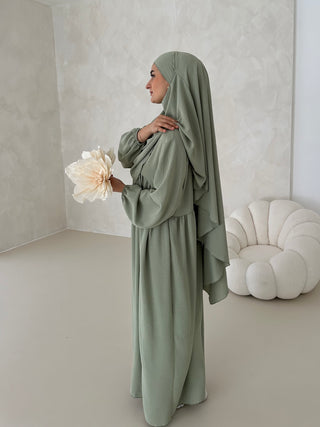 DAILY Abaya SET mit Khimar MINT