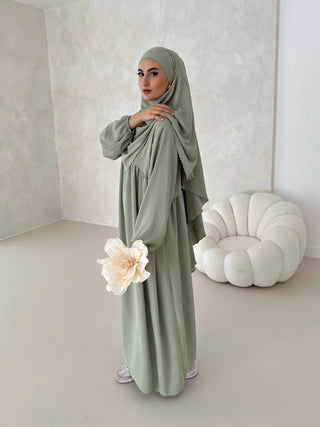 DAILY Abaya SET mit Khimar MINT