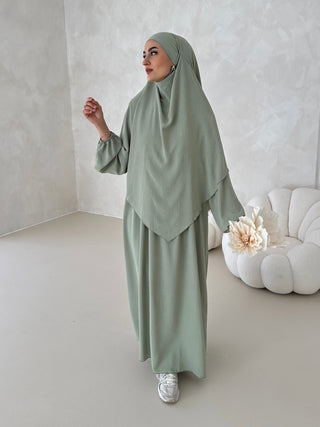 DAILY Abaya SET mit Khimar MINT