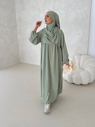 DAILY Abaya SET mit Khimar MINT