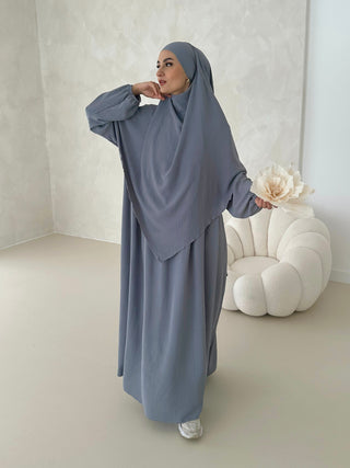 DAILY Abaya SET mit Khimar BLUE