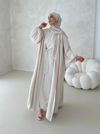 Layla Abaya 2-Teiler IVORY