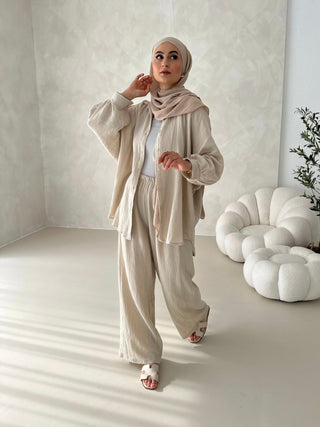 Musselin Set 2-Teiler BEIGE